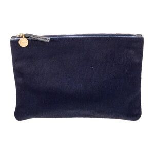 Clare V | Navy pony hair clutch / shoulder bag